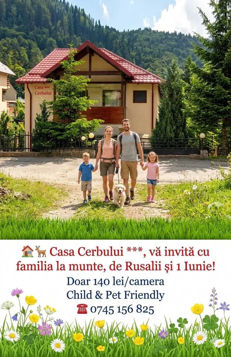 Casa Cerbului Azuga*** apart. integral 1-3 familii, sejur și de Crăciun, Revelion — Azuga, Prahova