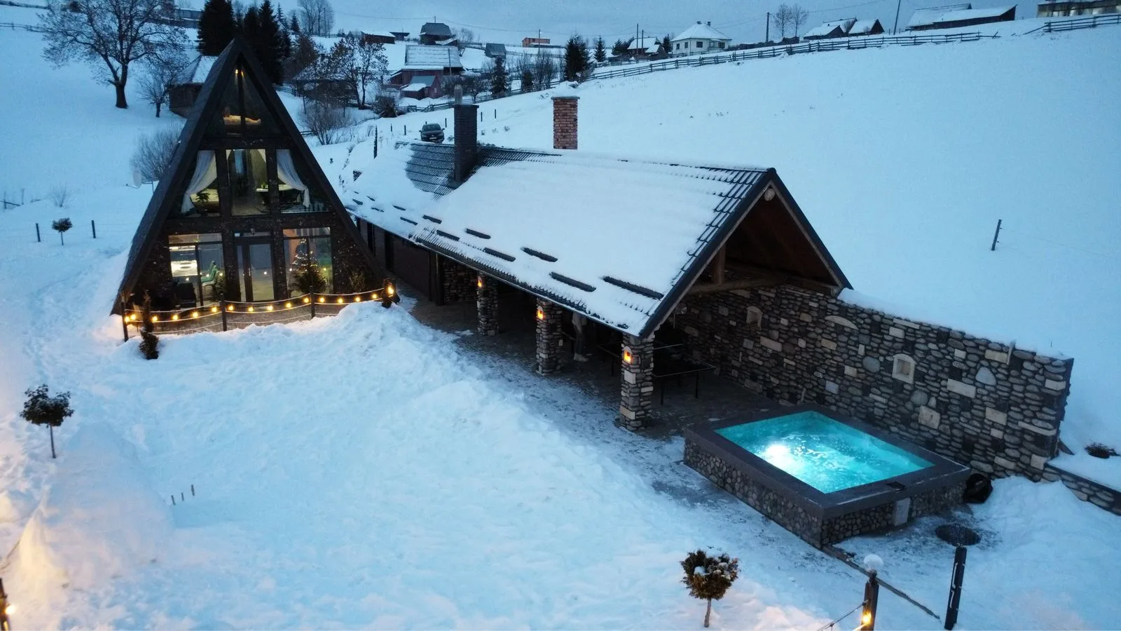 Cabană A-frame cu jacuzzi în Maguri
