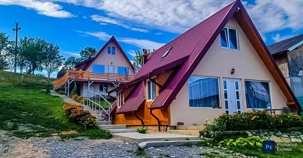 Cabană A-frame cu ciubăr în Secăria