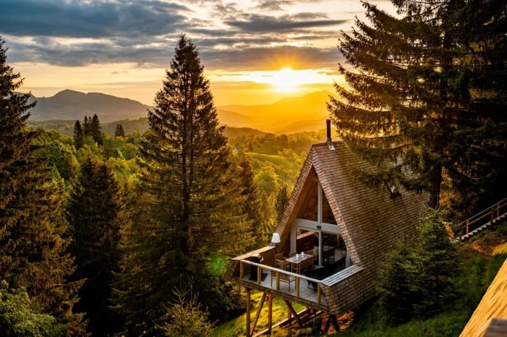 Cabană A-frame în Șirnea