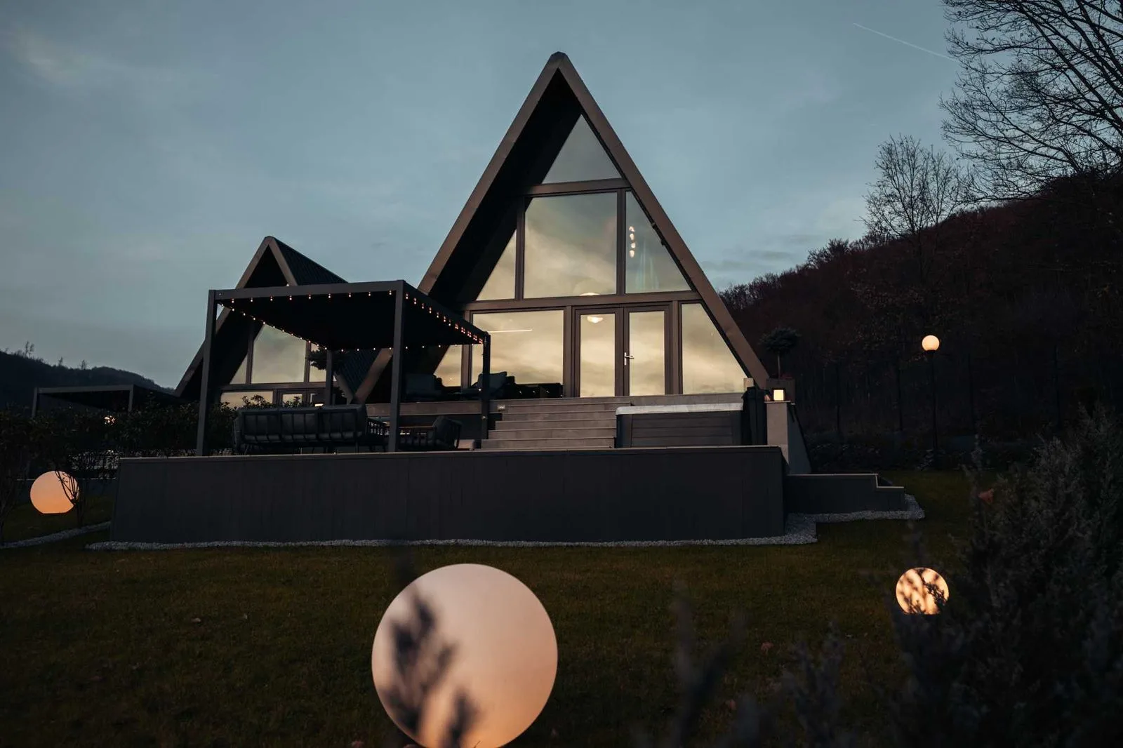 Cabană A-frame cu jacuzzi în Sovata