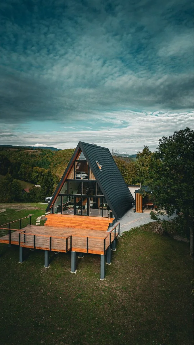 Cabană A-frame cu jacuzzi în Campeni