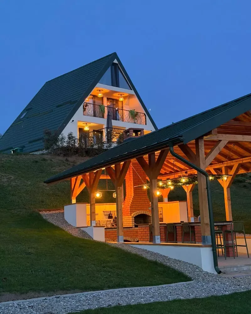 Cabană A-frame cu vedere panoramică în Aninoasa